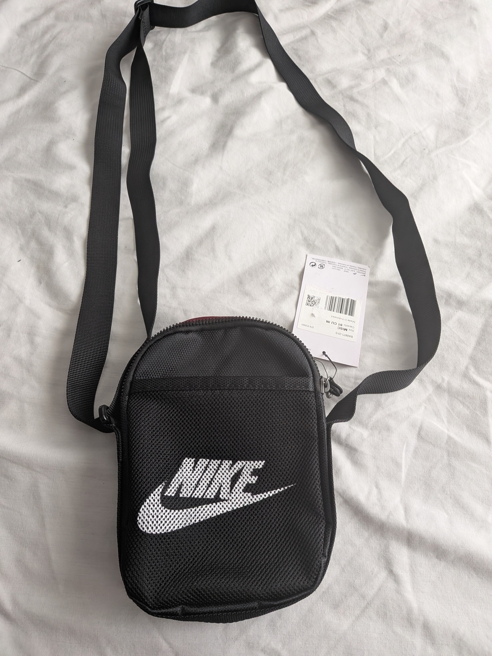 Nike Black Crossbody Bag with White Logo
